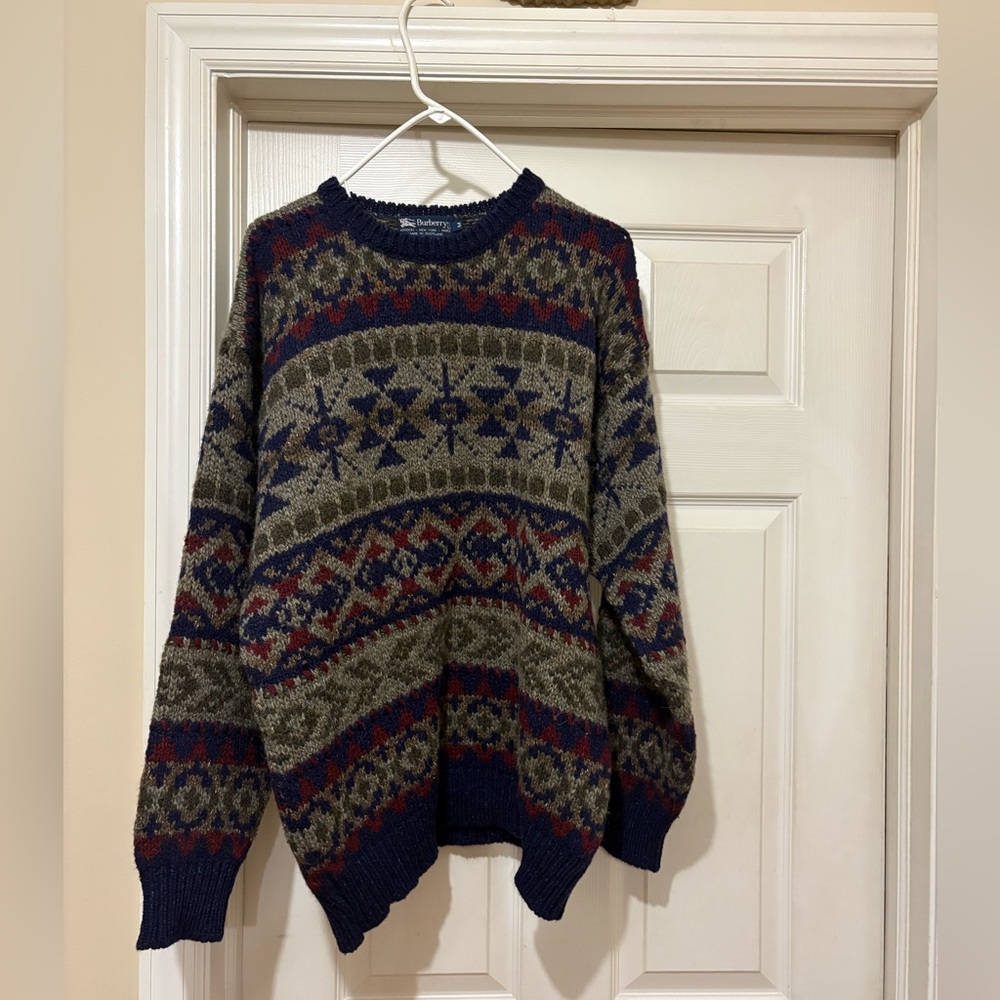 Vintage Burberry grandpa sweater
